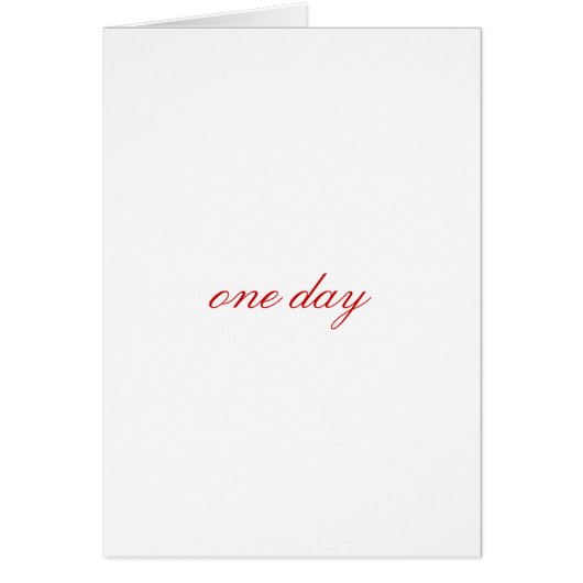 one day cards (Front)