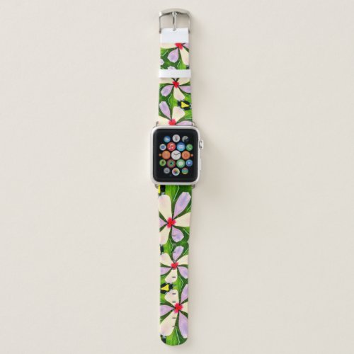 One Day Flower Pattern Apple Watch Band