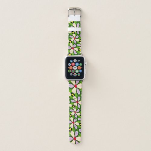 One Day Flower Pattern Apple Watch Band