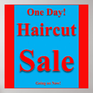 One Day Haircut Sale Poster Matte