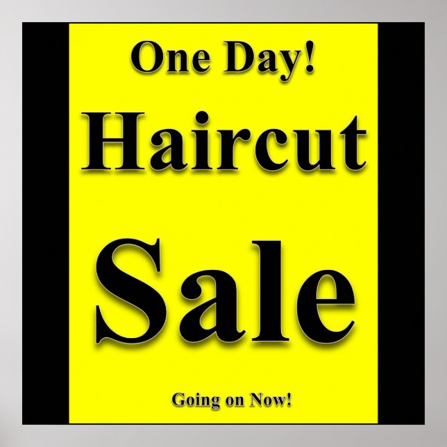 One Day Haircut Sale Poster Matte (Front)