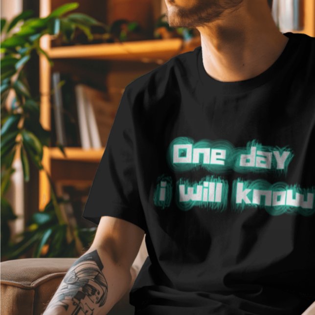 One day i will know digital grunge text T-Shirt (Creator Uploaded)