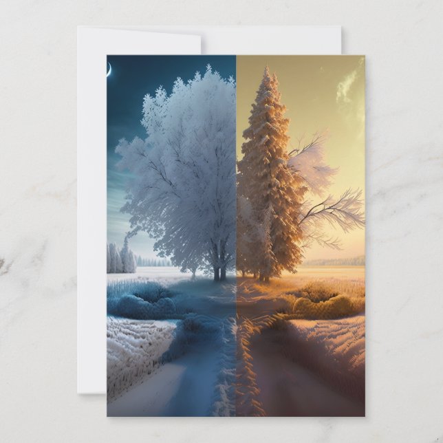 One day in winter announcement (Front)