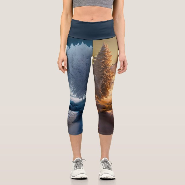 One day in winter capri leggings (Front)