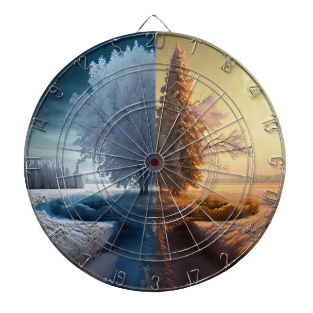 One day in winter dart board (Front)
