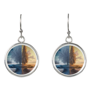 One day in winter earrings