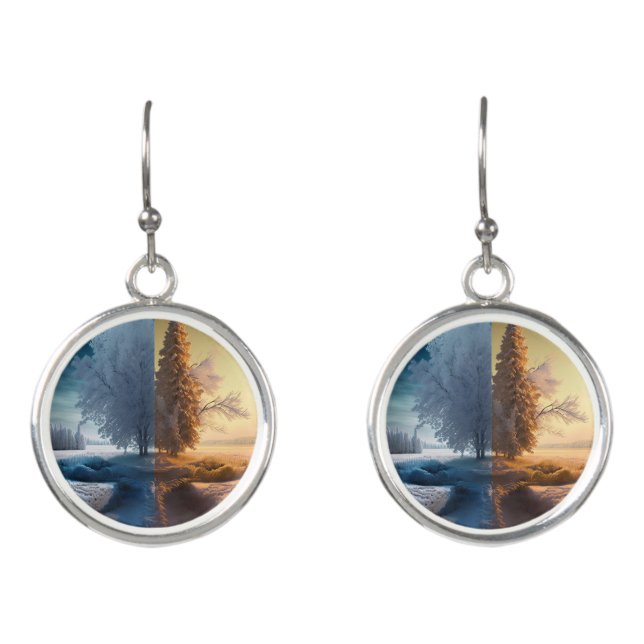 One day in winter earrings (Front)