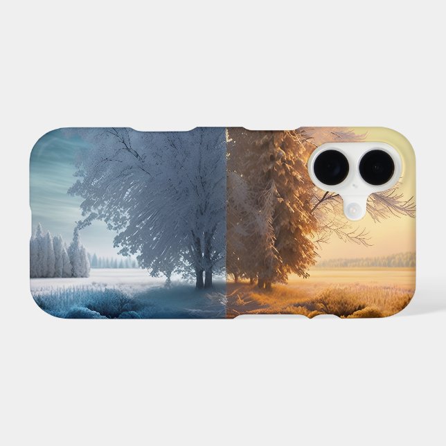 One day in winter iPhone case (Back Horizontal)