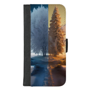 One day in winter iPhone 8/7 plus wallet case