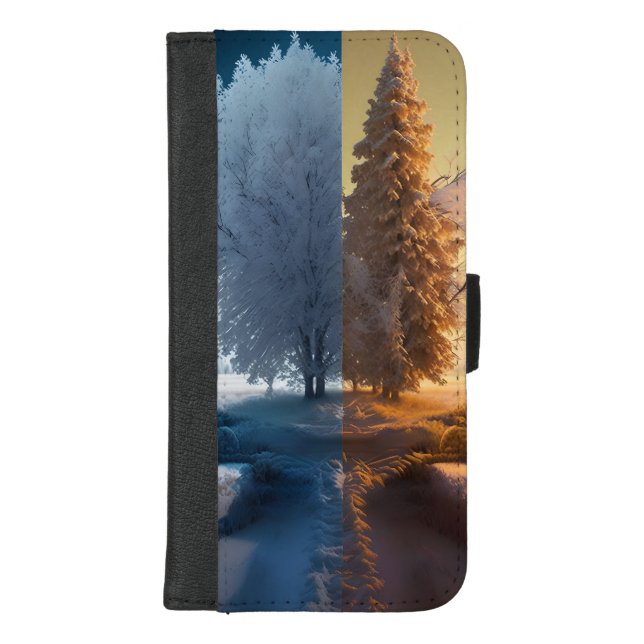 One day in winter iPhone wallet case (Front)