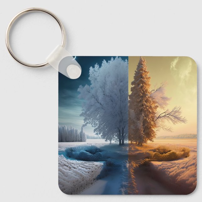 One day in winter keychain (Front)