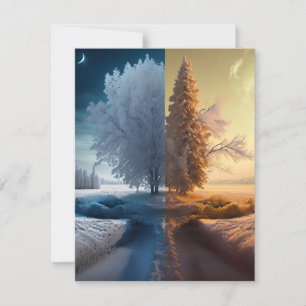 One day in winter RSVP card