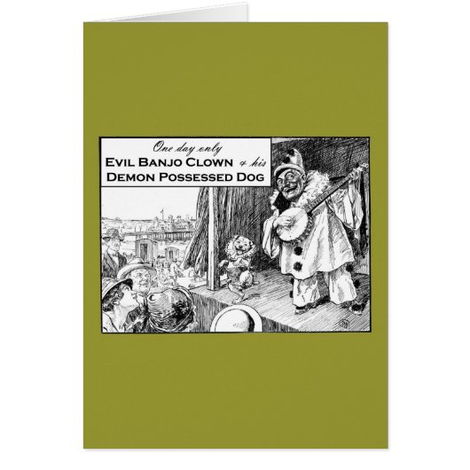 One Day Only: Evil Banjo Clown Cards (Front)