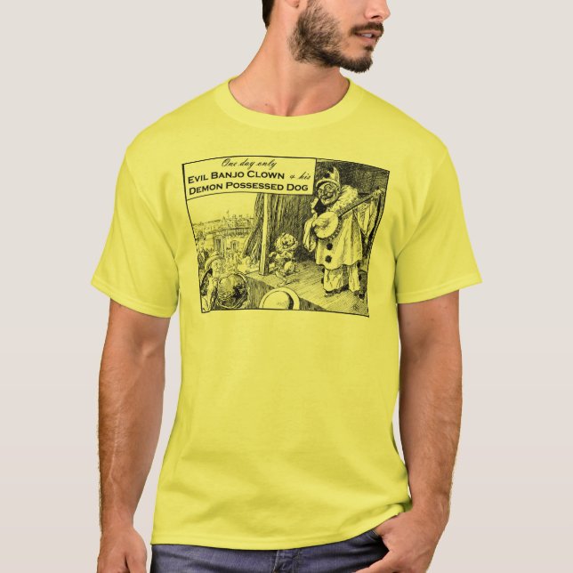 One Day Only: Evil Banjo Clown T-Shirt (Front)