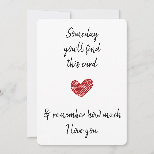 One Day You'll Find This husband wife partner Holiday Card (Front)