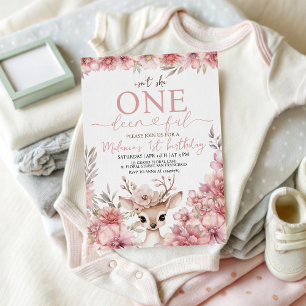 One-deer-ful 1st Birthday Invitation