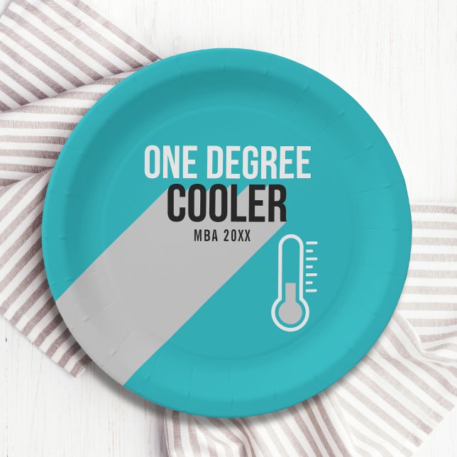 One Degree Cooler Modern Personalized Graduation Paper Plates (Creator Uploaded)