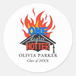 One Degree Hotter Fire Classic Round Sticker