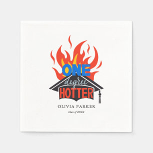 One Degree Hotter Flaming Graduation Cap Napkins