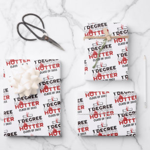 One Degree Hotter Funny Graduation Wrapping Paper Sheets