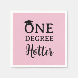 One Degree Hotter Graduation Pink Napkins