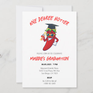 One Degree Hotter Pepper Graduation Party Invitation