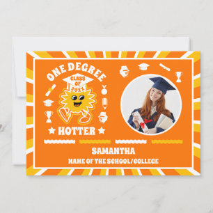 One Degree Hotter Retro 2 Photo Graduation Announcement