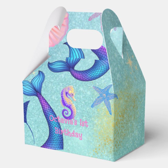 One-der the Sea First Birthday  Favor Boxes (Front)
