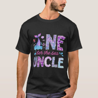 One-Der Under The Sea Uncle 1st Birthday Girl T-Shirt