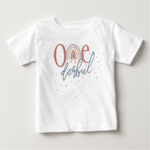 One-derful 1st birthday, Boho rainbow birthday Baby T-Shirt
