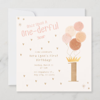 One-derful First Birthday Invitation