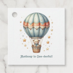 One-derful Hot Air Balloon Favor Tags