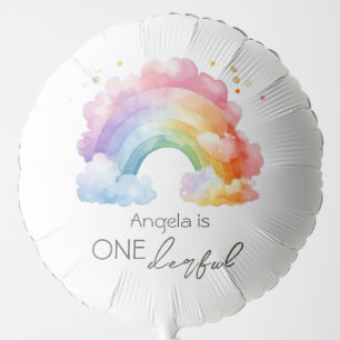 One derful Rainbow Kids Birthday  Balloon