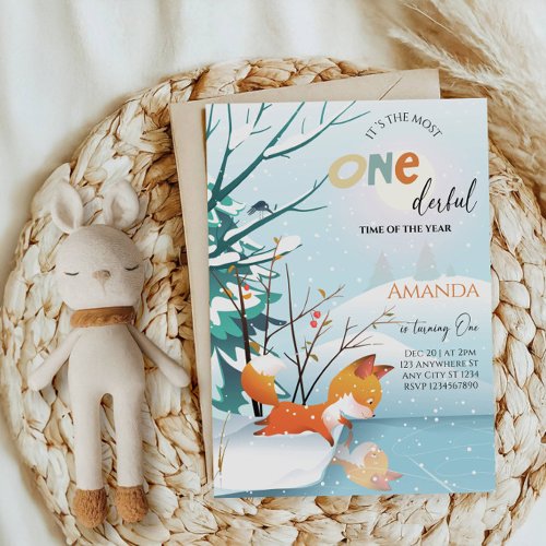 One-derful Time of the Year 1st Birthday Party Invitation