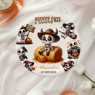 One-Derfully Spooky Western Halloween First Birthd Paper Plates