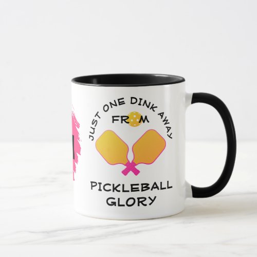 ONE DINK AWAY Monogram Pickleball  Mug