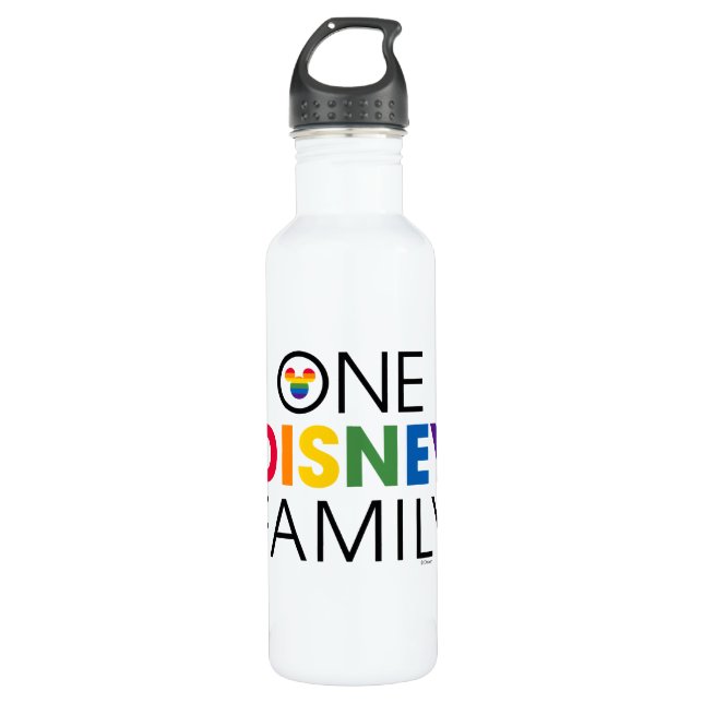 One Disney Family Stainless Steel Water Bottle (Front)