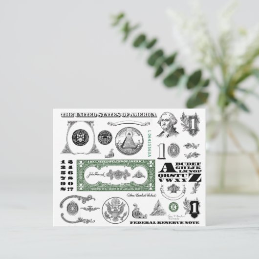 One Dollar Bill Pattern (Standing Front)