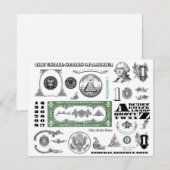 One Dollar Bill Pattern (Front/Back)