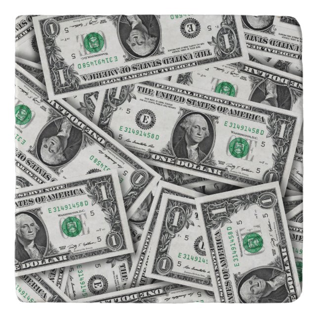 One Dollar Bill Pattern Trivet (Front)