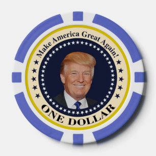 one dollar trump poker chips