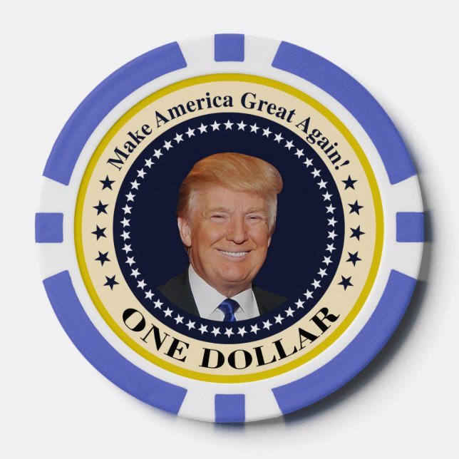 one dollar trump poker chips (Front)
