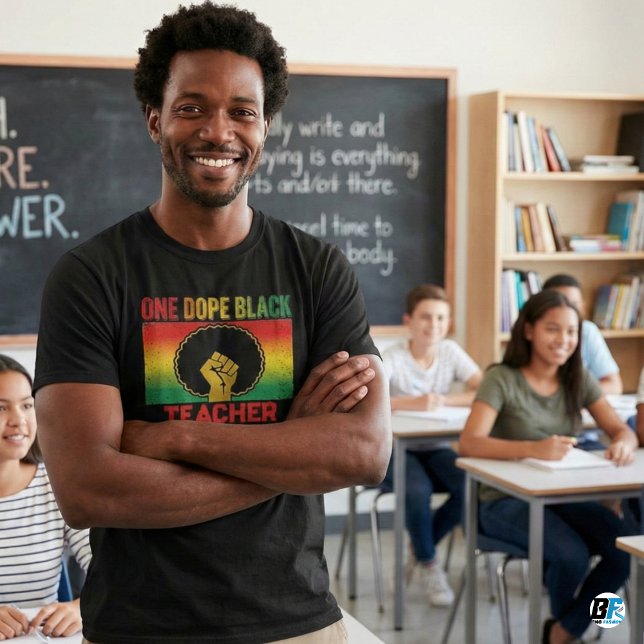 One Dope Black Teacher Afro Fist Black History M T-Shirt (Creator Uploaded)