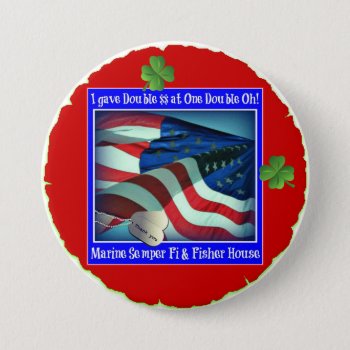 One Double Oh St. Patrick's Day Fundraiser Pinback Button by ForEverProud at Zazzle