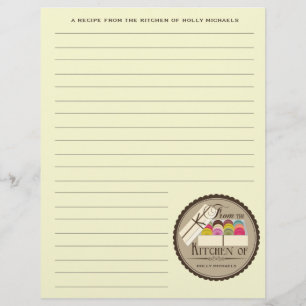 One Dozen French Macarons Recipe Paper