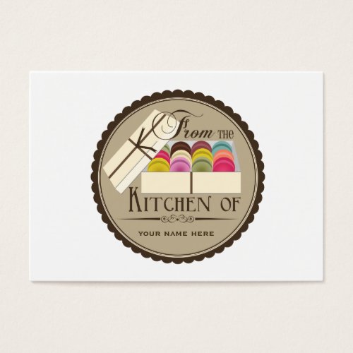 One Dozen French Macarons Set Of 100 Recipe Cards Business Cards