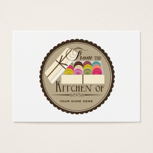 Customizable One Dozen French Macarons Set Of 100 Recipe Cards Business Cards
