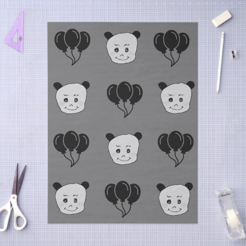 One dudu smile face birthday invitation tissue paper