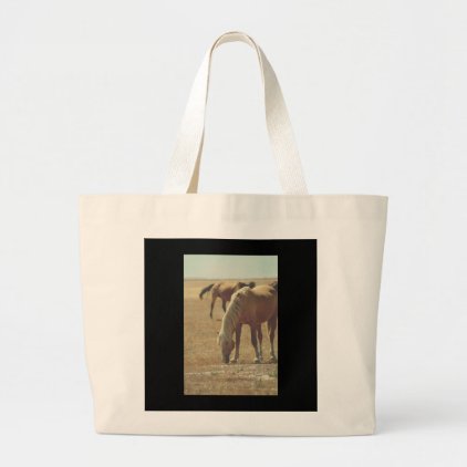 ONE EARED PALOMINO WILD HORSE JUMBO TOTE