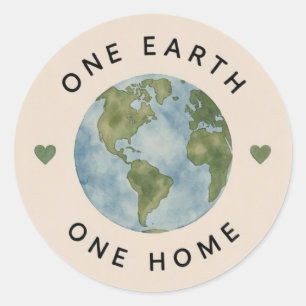 One Earth Classic Round Sticker